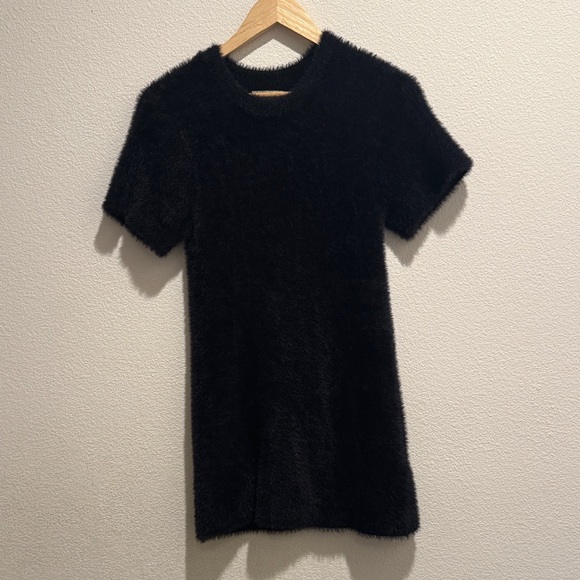 Zara Other - Zara kids Black Fuzzy Short Sleeve Sweater Dress